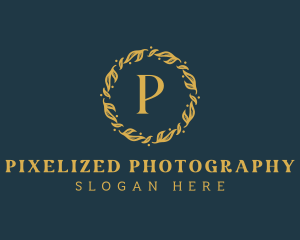 Elegant Foliage Wreath logo design