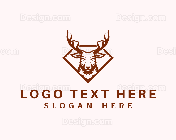 Animal Deer Diamond Logo