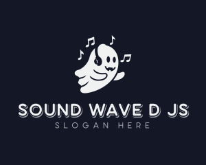 Ghost Headphones Music logo design