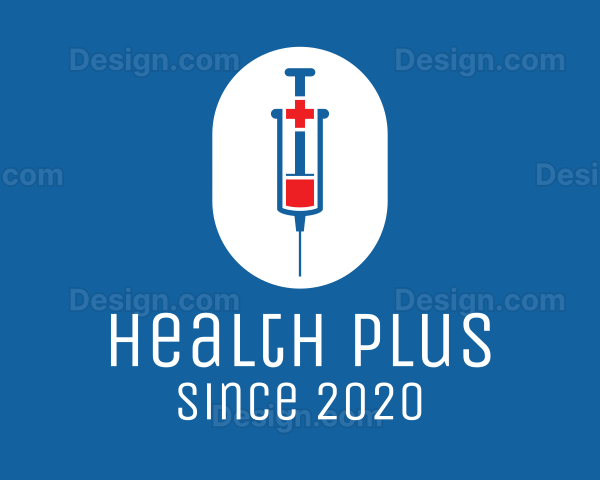 Medical Vaccine Syringe Logo