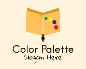 Paintbrush Coloring Book logo design