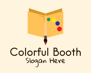 Paintbrush Coloring Book logo design