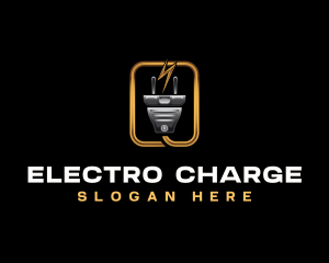 Electric Bolt Plug logo design