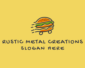 Fast Food Burger Hamburger logo design