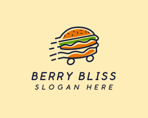 Fast Food Burger Hamburger logo design