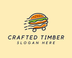 Fast Food Burger Hamburger logo design