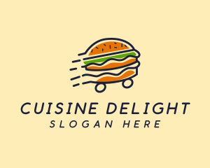 Fast Food Burger Hamburger logo design