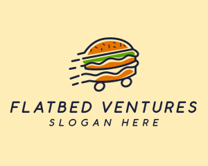 Fast Food Burger Hamburger logo design