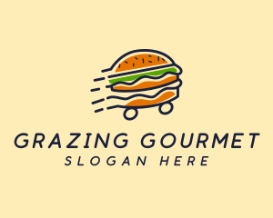 Fast Food Burger Hamburger logo design