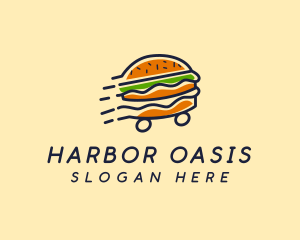 Fast Food Burger Hamburger logo design