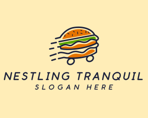 Fast Food Burger Hamburger logo design