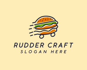 Fast Food Burger Hamburger logo design