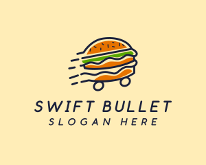 Fast Food Burger Hamburger logo design