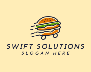 Fast Food Burger Hamburger logo design