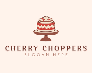 Heart Wedding Cake logo design