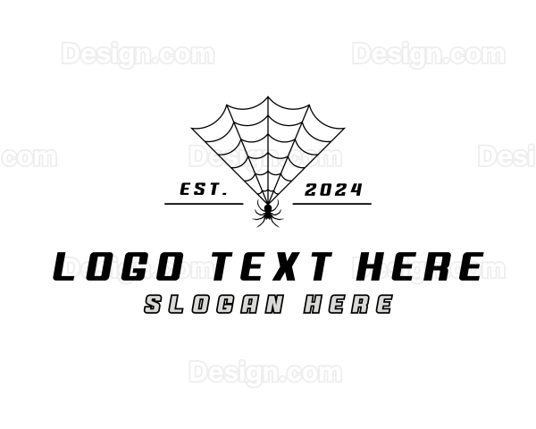 Spider Web Insect Logo