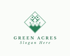 Gardening Rake Grass logo