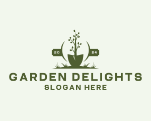 Gardening Shovel Landscape logo design