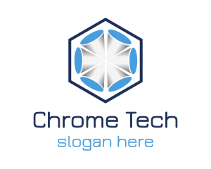 Tech Hexagon Cones logo design