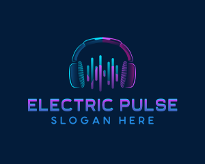 Neon Headphones Music logo