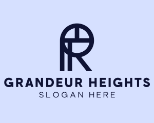 Business Letter R Outline logo design