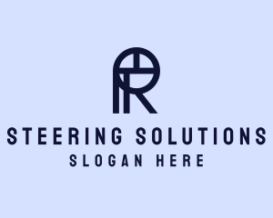 Business Letter R Outline logo design