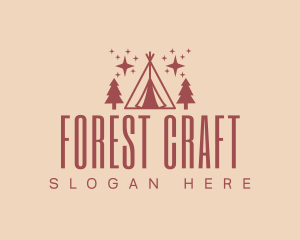 Camping Outdoor Tree logo design