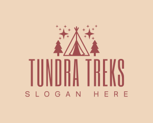 Camping Outdoor Tree logo design