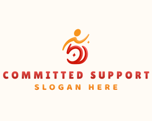 Wheelchair Disability  Foundation logo design