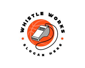 Basketball Referee Whistle logo