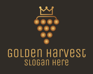 Golden Royal Grape logo design