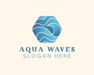 Hexagon Surfing Waves logo