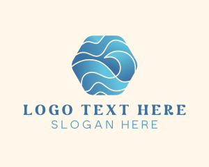 Hexagon Surfing Waves logo