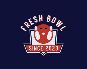 Bowling Sports Tournament League logo design