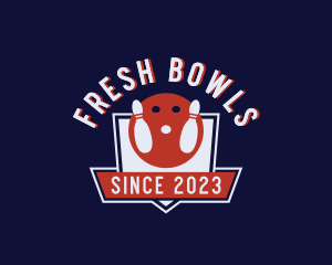 Bowling Sports Tournament League logo design