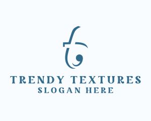 Curly Letter T logo design