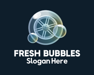 Car Tire Bubble Carwash logo