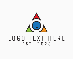 Twitter - Multicolor Triangle Tech Agency logo design