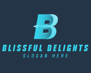 Logistics Arrow Letter B logo design