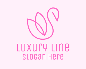 Pink Swan Beauty  logo design