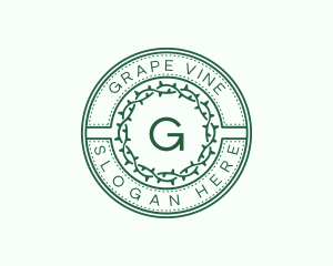 Natural Vine Farming Thorn logo design