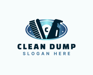 Brush Sprayer Cleaning logo design