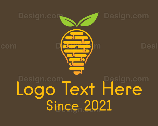 Honey Beehive Bulb Logo