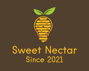 Honey Beehive Bulb logo design