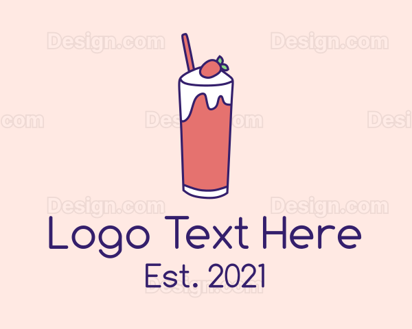 Fruit Shake Drink Logo