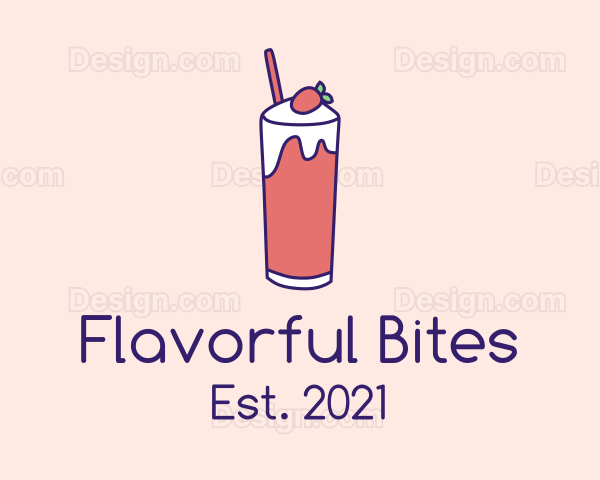 Fruit Shake Drink Logo