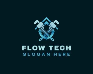 Plumbing Pipe Wrench logo design