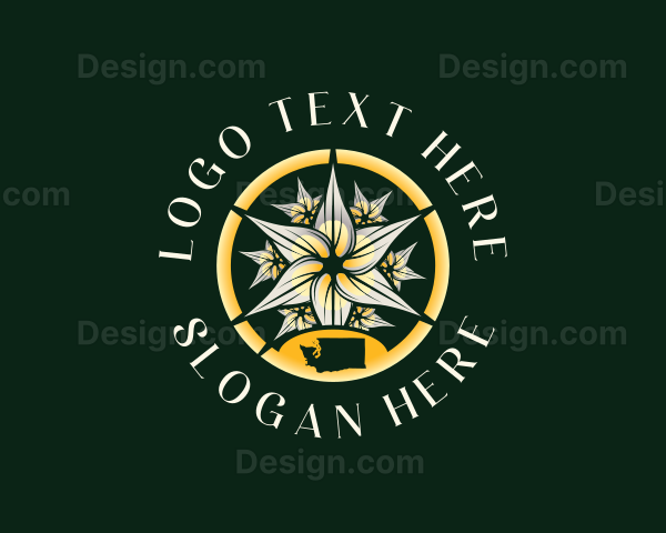 Washington Lily Flower Logo