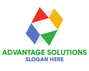 Colorful Geometric Box logo design