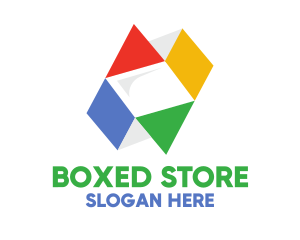 Colorful Geometric Box logo design